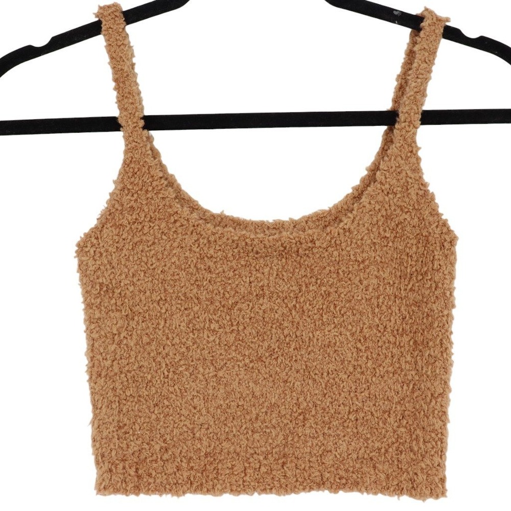 SKIMS Women's Cozy Knit Bralette Tank Top Camel Tan Size XXS/XS Loungewear